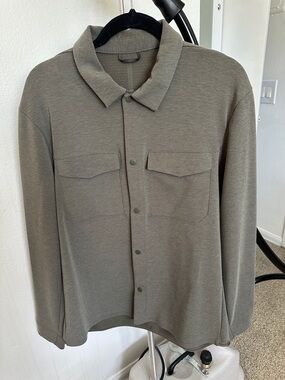 lululemon athletica Men's Olive Button-Front Shirt Jacket